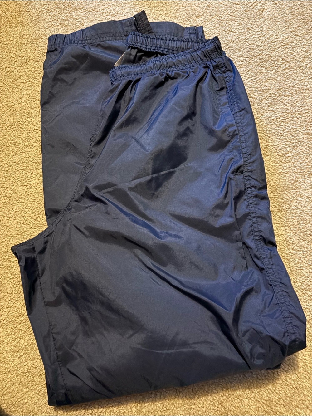 Nike Men's Dark Navy Track Joggers - Elastic Waist, no lining, wind pants